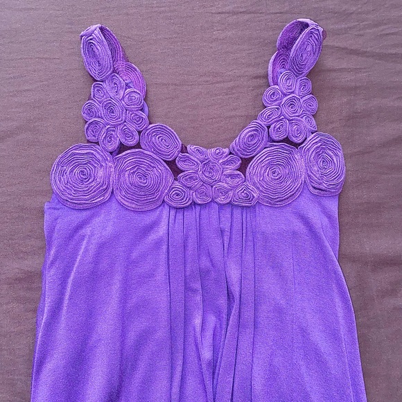 Le Château Purple Puffy Slip Dress - Picture 3 of 9